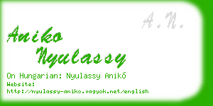 aniko nyulassy business card